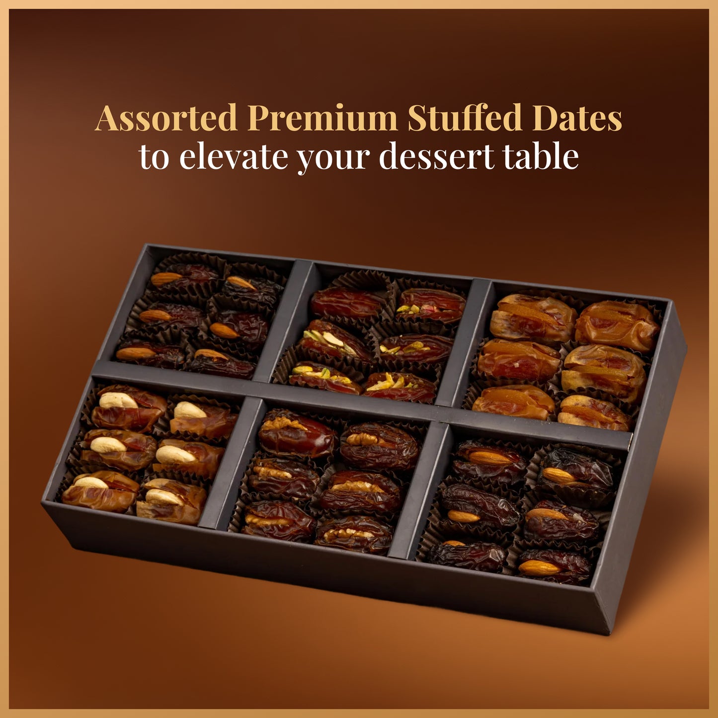Stuffed Dates Gift set 6 Varieties 36 pcs